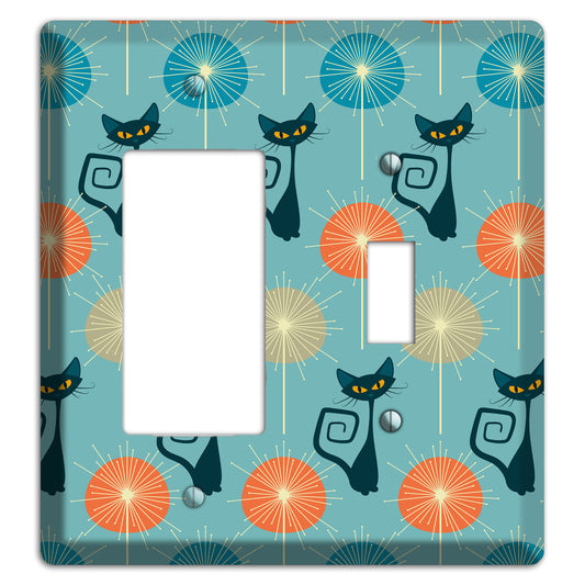 Atomic Burst Kitties Rocker / Toggle Wallplate