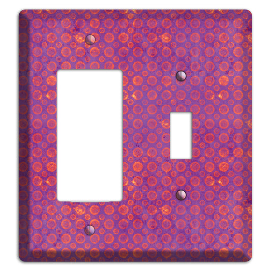 Purple and Pink Circles Rocker / Toggle Wallplate