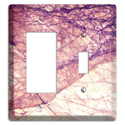 Cavern Pink Marble Rocker / Toggle Wallplate