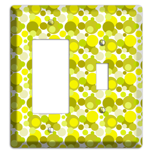 Multi Olive Bubble Dots Rocker / Toggle Wallplate