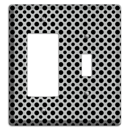 Multi Small Polka Dots Stainless Rocker / Toggle Wallplate