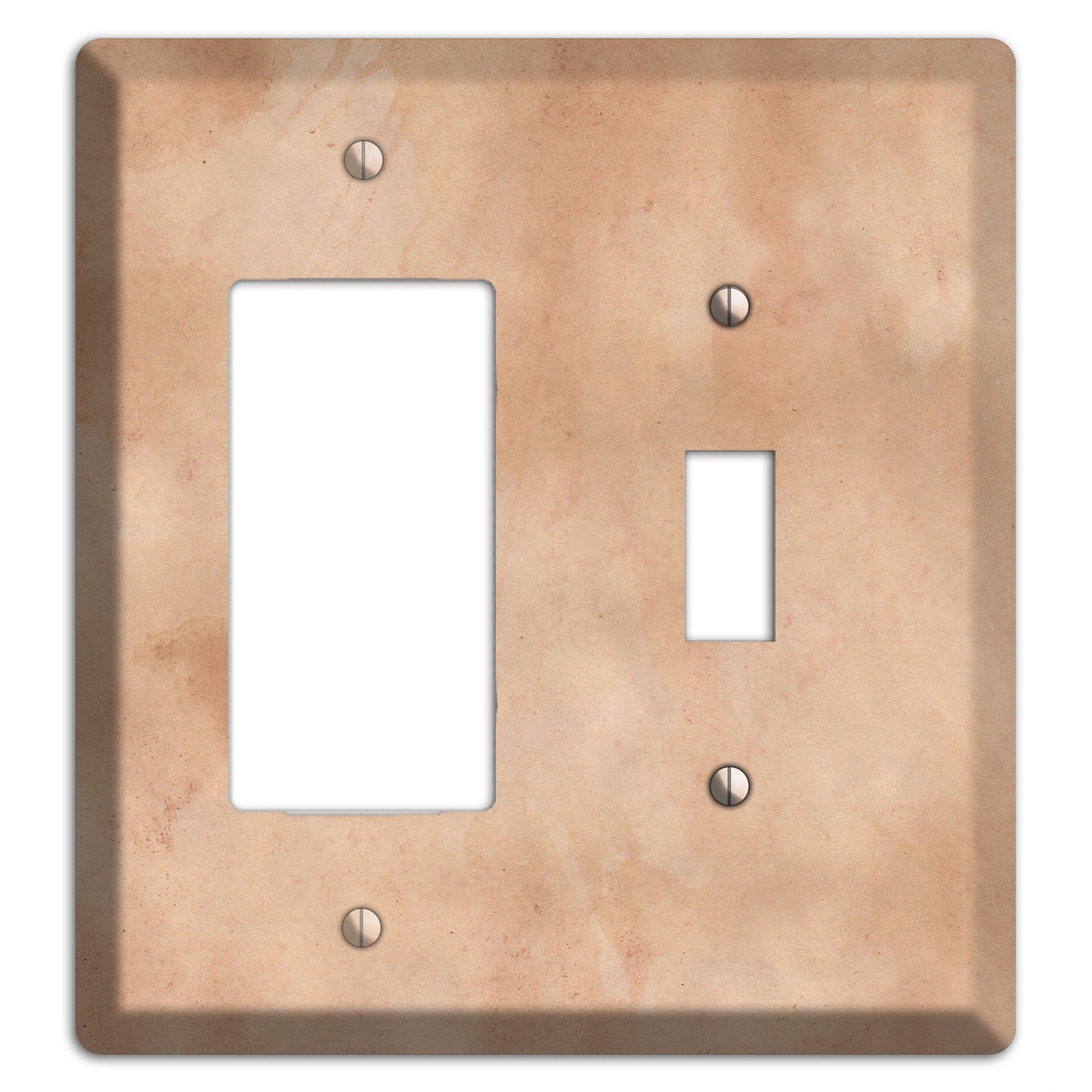 Aged Paper 4 Rocker / Toggle Wallplate