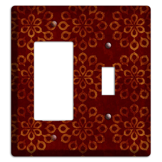 Maroon Grunge Suzani Rocker / Toggle Wallplate