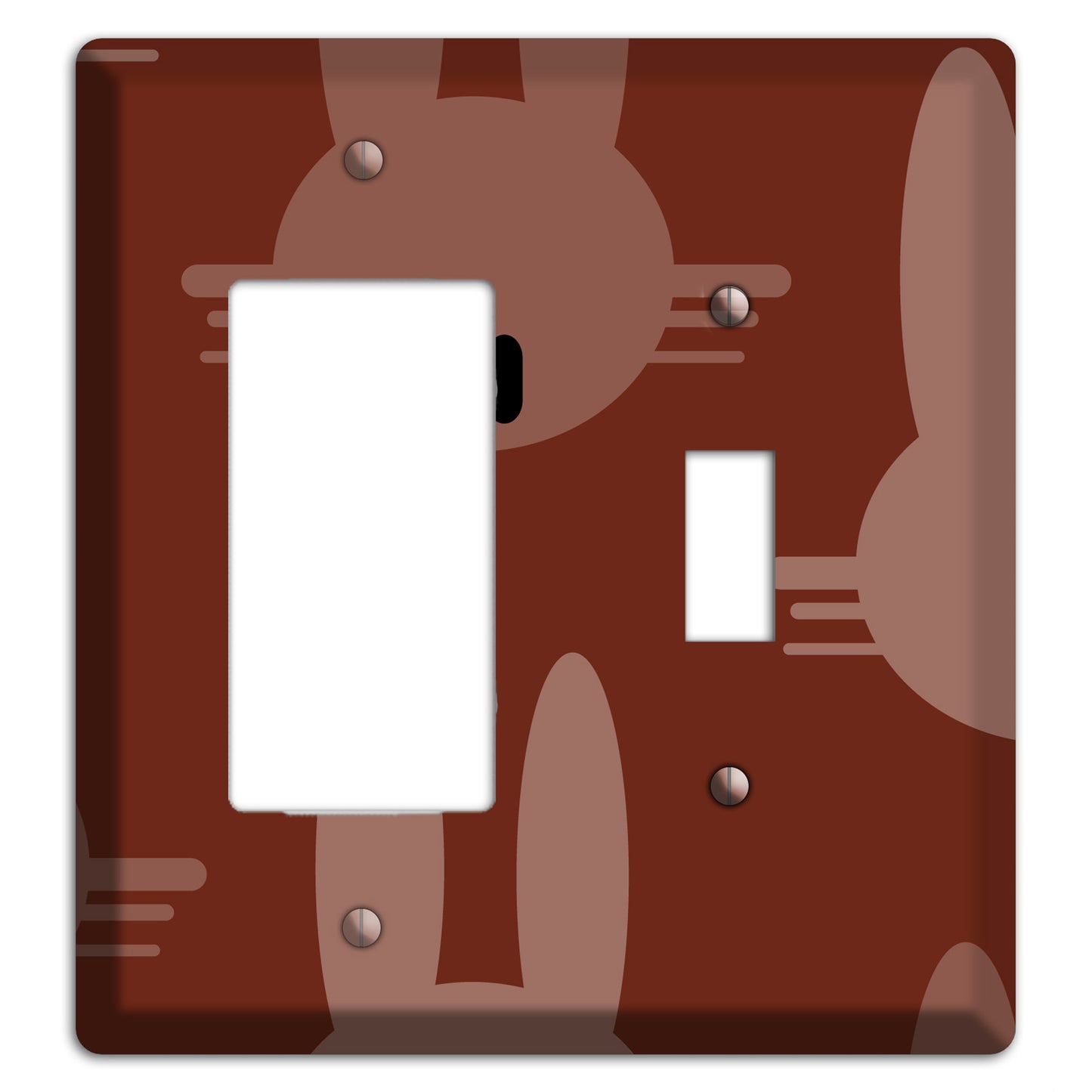 Maroon Bunny Rocker / Toggle Wallplate