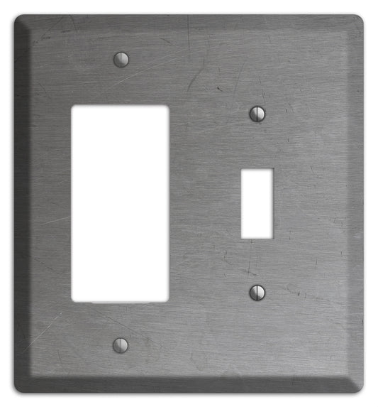 Raw Steel Rocker / Toggle Wallplate