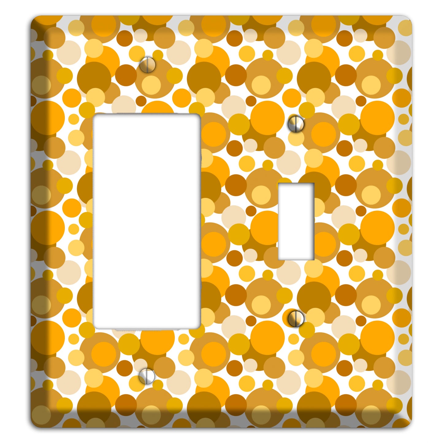 Multi Umber Bubble Dots Rocker / Toggle Wallplate