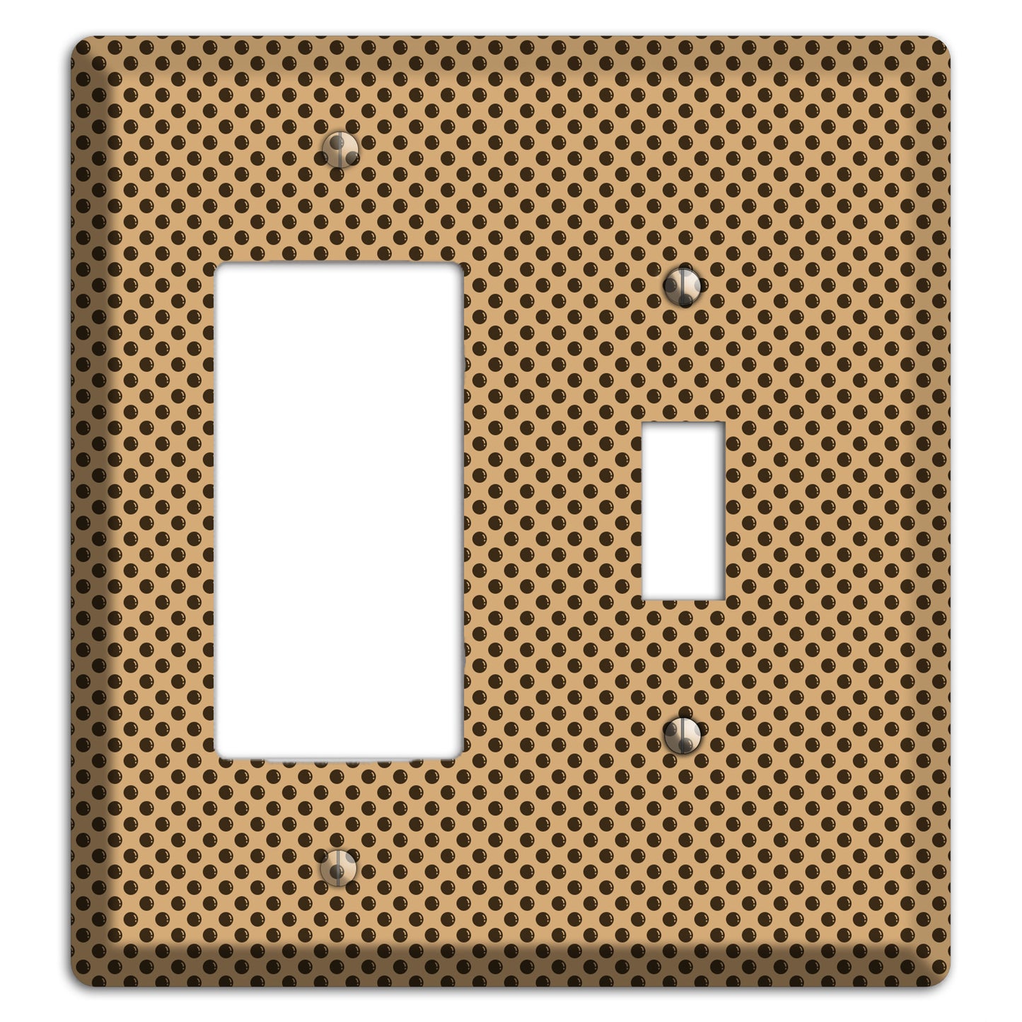 Beige with Brown Polka Dots Rocker / Toggle Wallplate