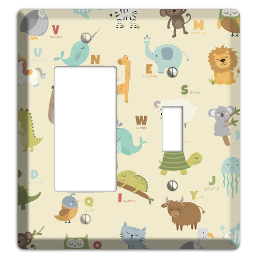 Animal Alphabet 2 Rocker / Toggle Wallplate