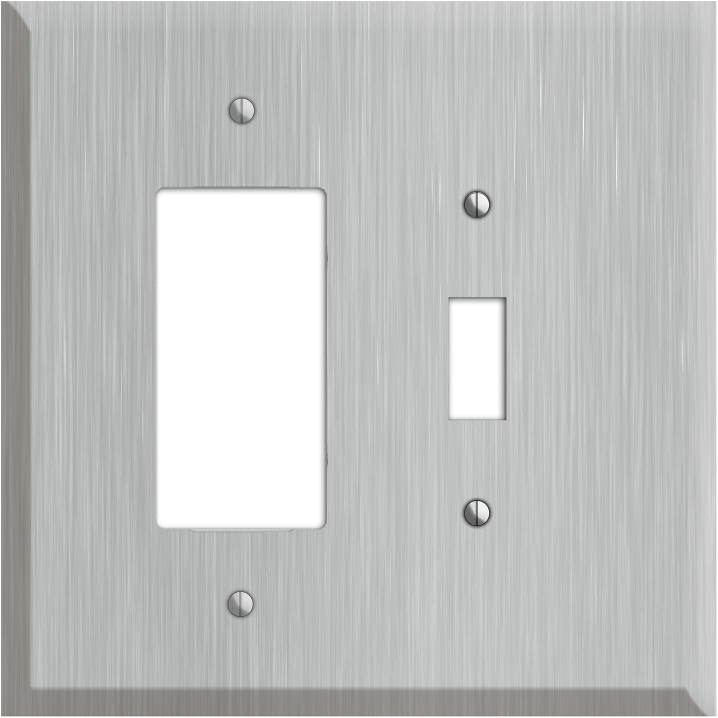 Oversized Discontinued Stainless Steel Rocker / Toggle Wallplate