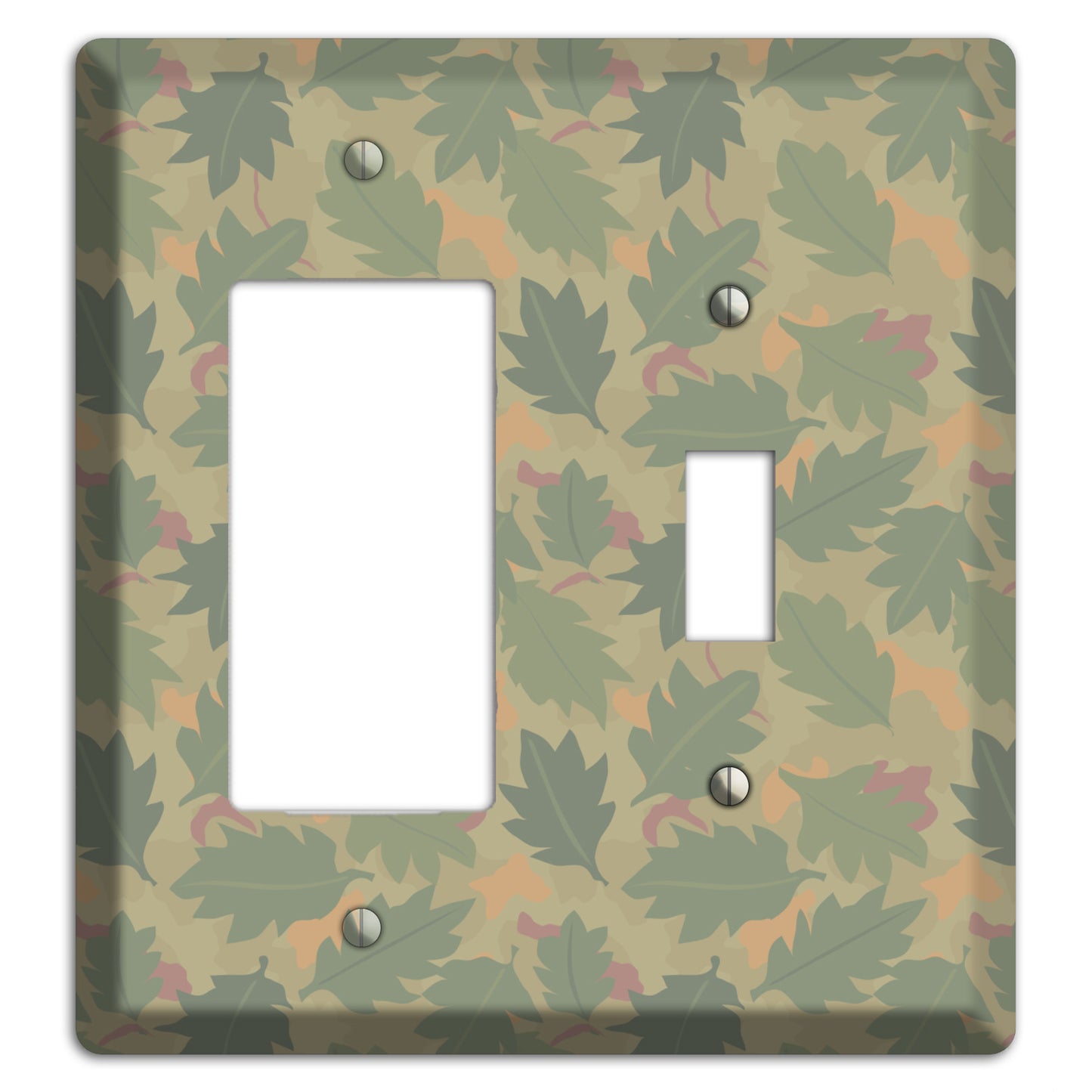 Wine Leaf Camo Rocker / Toggle Wallplate