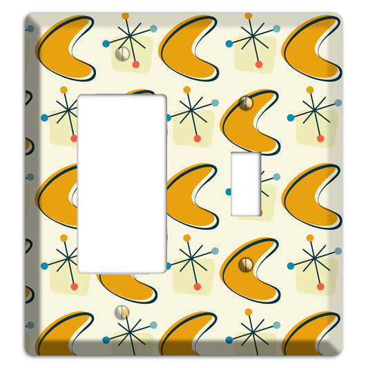 Yellow Boomerang Rocker / Toggle Wallplate