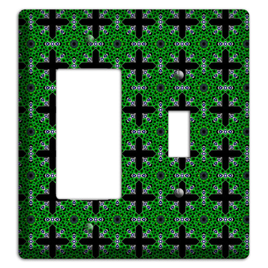 Green Foulard 3 Rocker / Toggle Wallplate