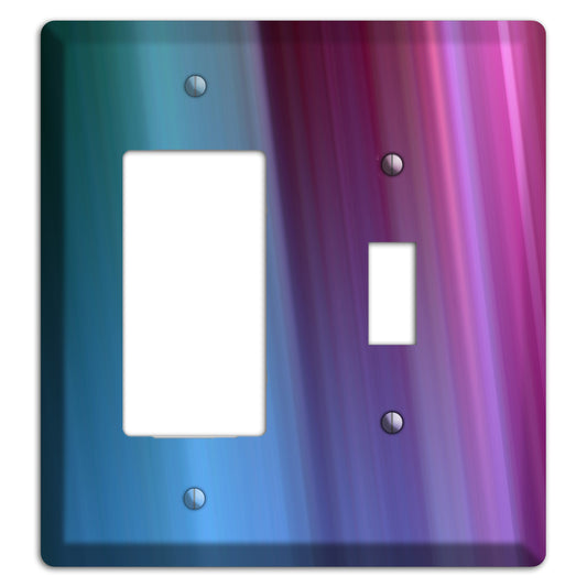 Blue and Purple Ray of Light Rocker / Toggle Wallplate