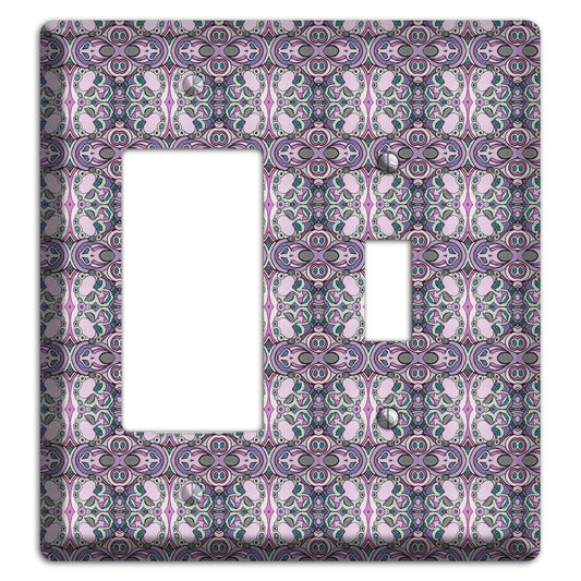 Pink Purple Sage Tapestry Rocker / Toggle Wallplate