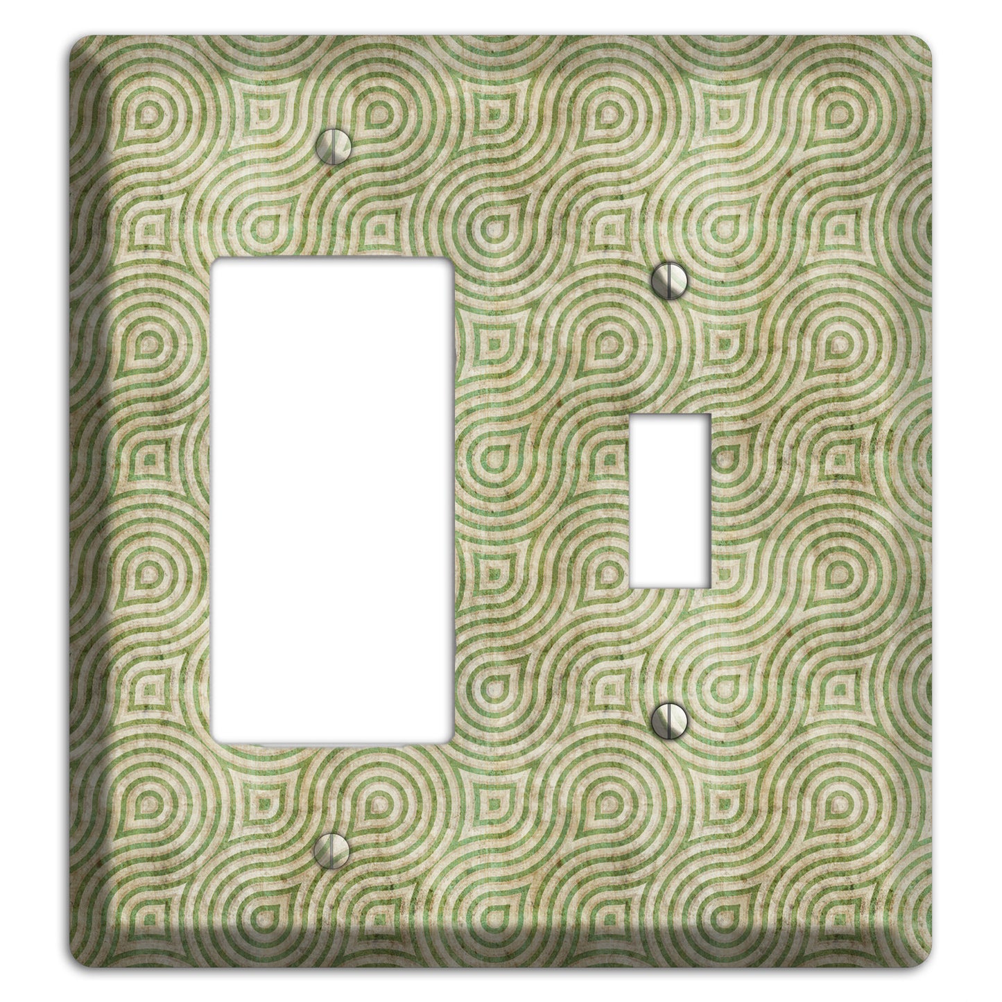 Light Green Swirl Rocker / Toggle Wallplate