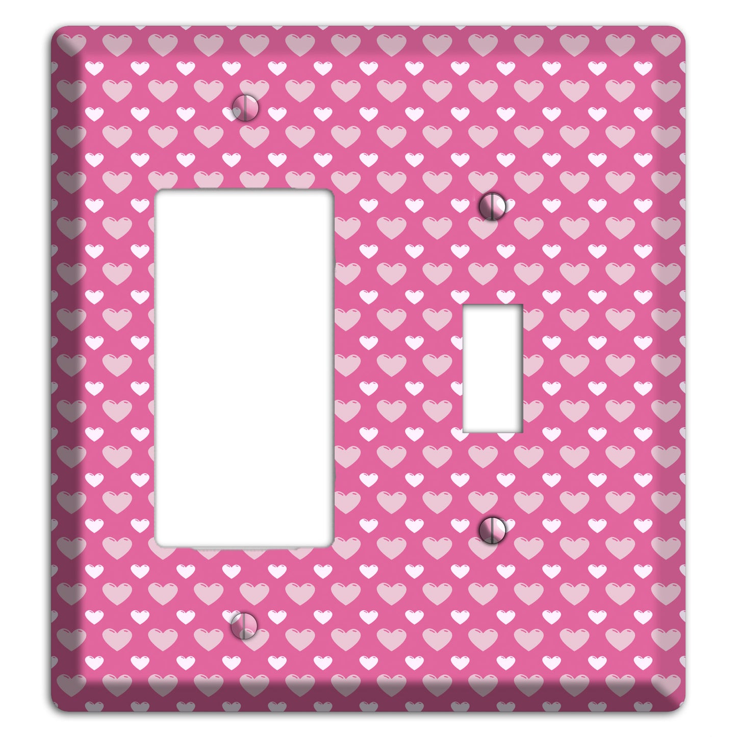 Tiled Small Hearts Rocker / Toggle Wallplate