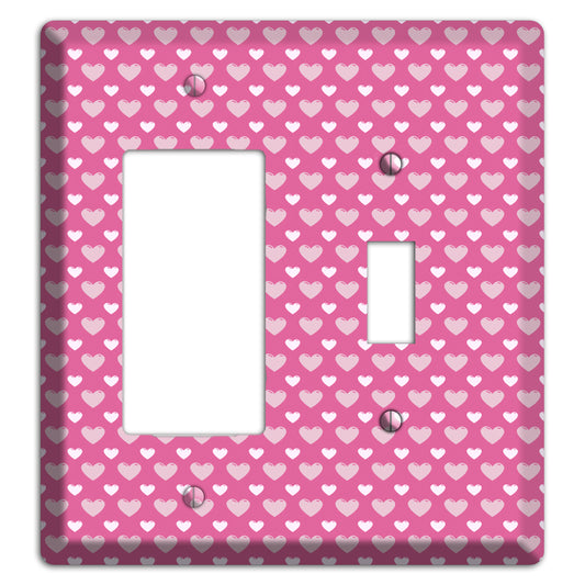 Tiled Small Hearts Rocker / Toggle Wallplate