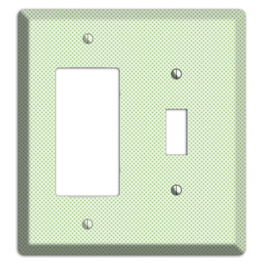 Light Green Tiny Geometric Rocker / Toggle Wallplate