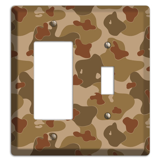 Earth Brown Camo Rocker / Toggle Wallplate