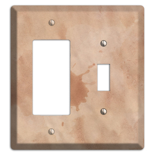 Aged Paper 2 Rocker / Toggle Wallplate