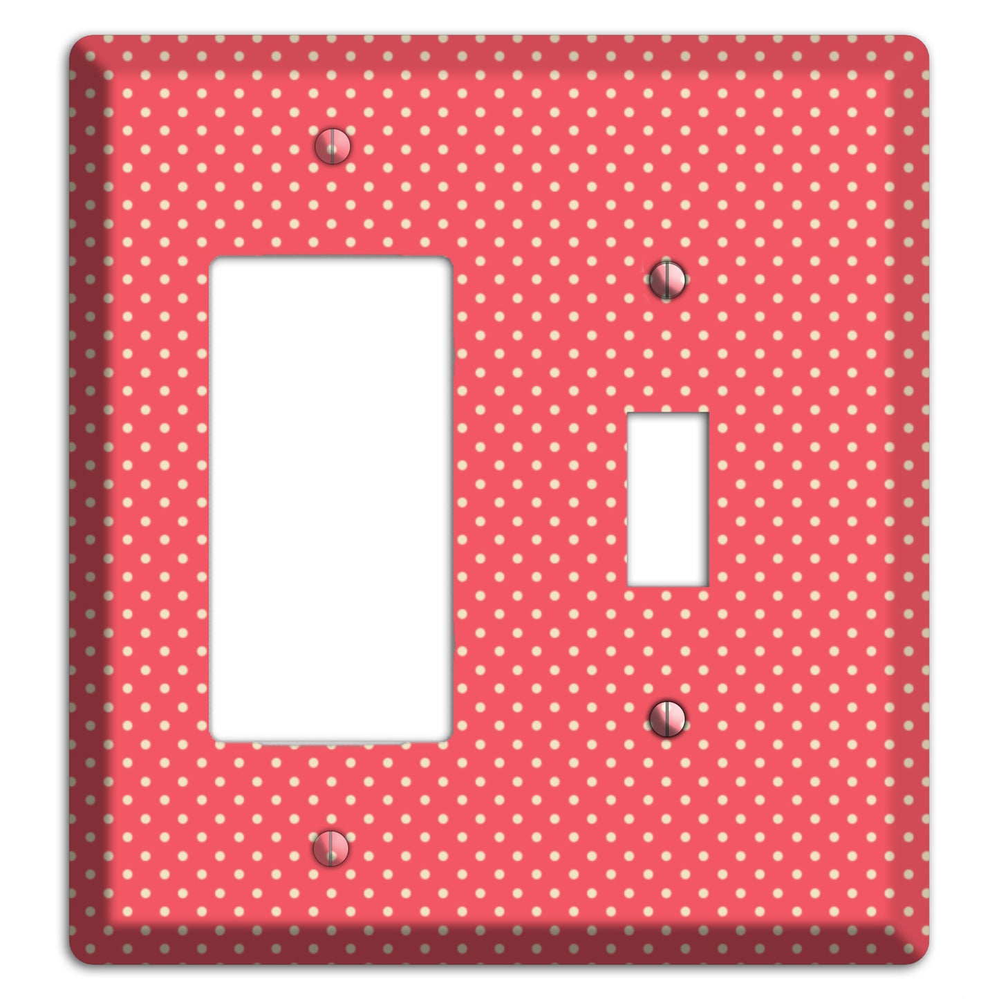 Multi Pink Tiny Polka Dots Rocker / Toggle Wallplate