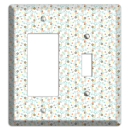 Small Cute Flowers Rocker / Toggle Wallplate