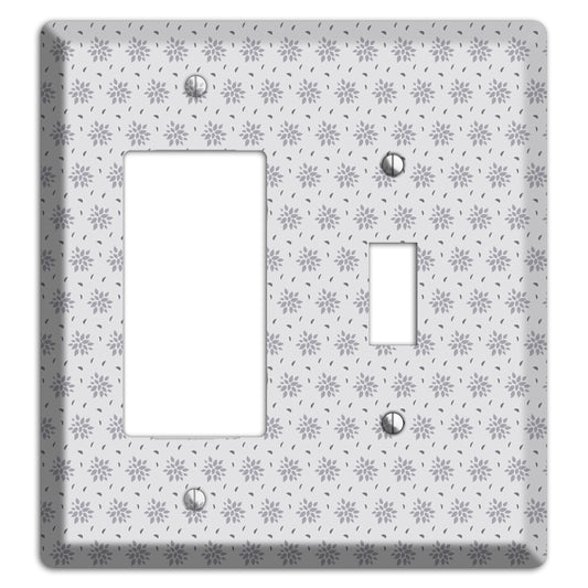 Multi Grey Calico Rocker / Toggle Wallplate