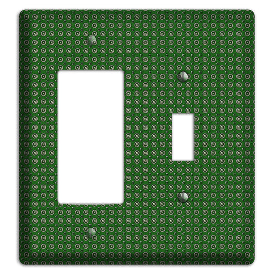 Green Concentric Dots Rocker / Toggle Wallplate