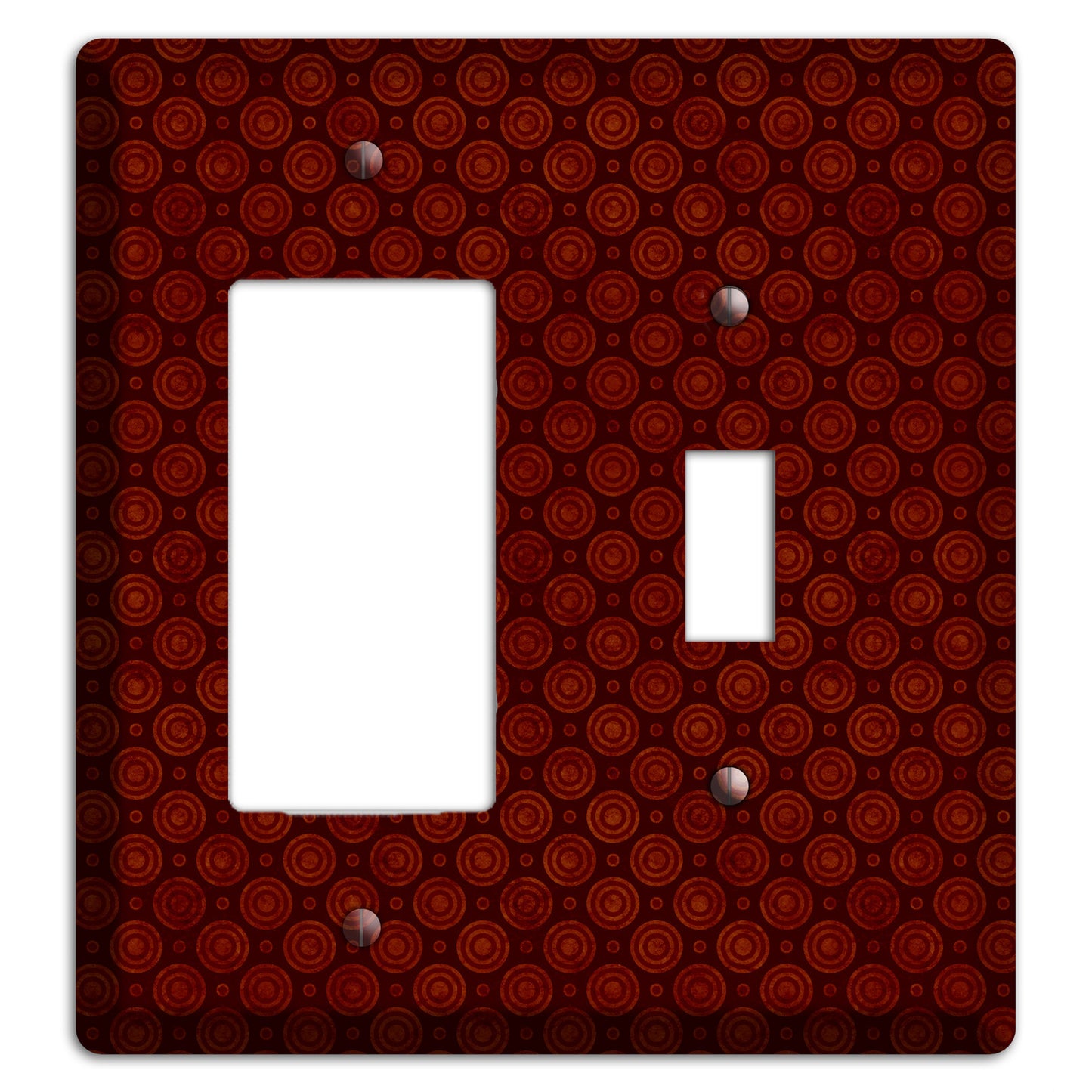 Maroon Circles 2 Rocker / Toggle Wallplate