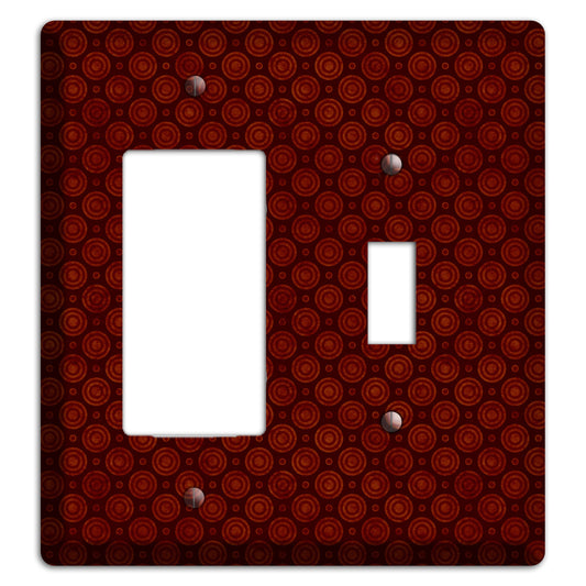 Maroon Circles 2 Rocker / Toggle Wallplate