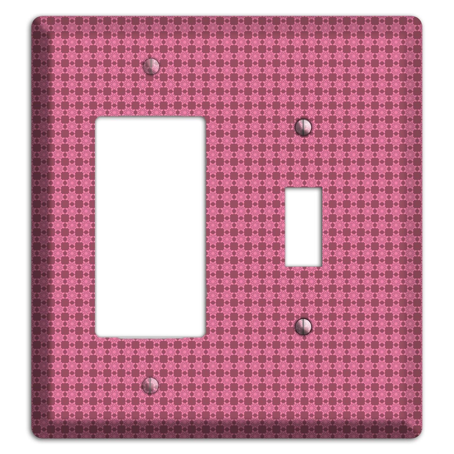 Multi Pink Tiled Rocker / Toggle Wallplate