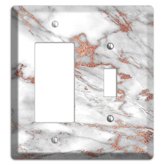 Sanguine Brown Marble 7 Rocker / Toggle Wallplate