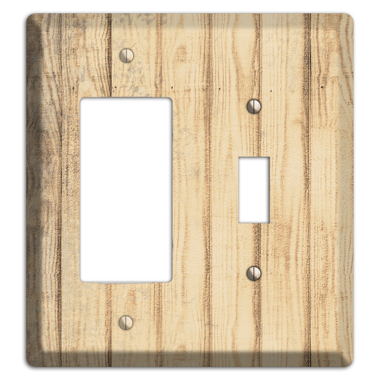 Hampton Weathered Wood Rocker / Toggle Wallplate