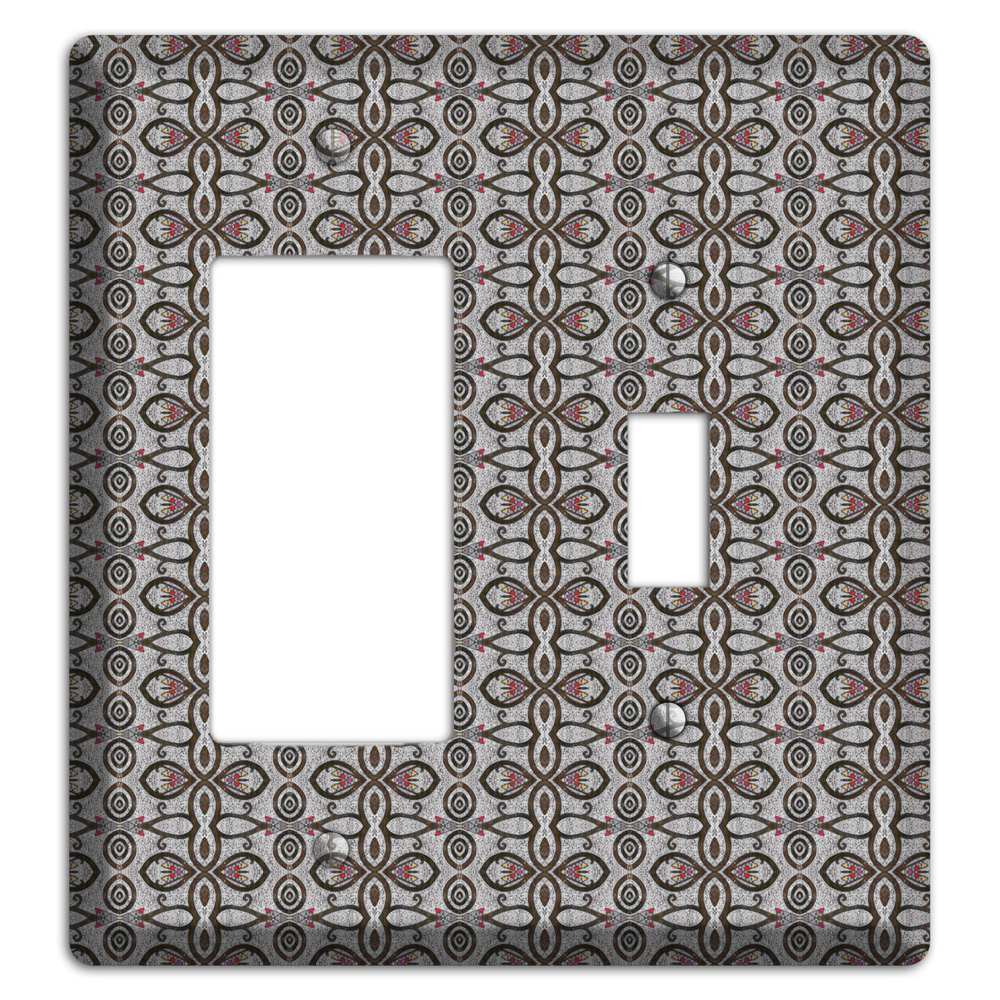 Grey Tapestry Rocker / Toggle Wallplate