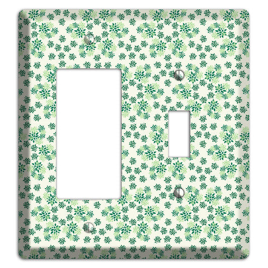 Multi Green Calico Rocker / Toggle Wallplate