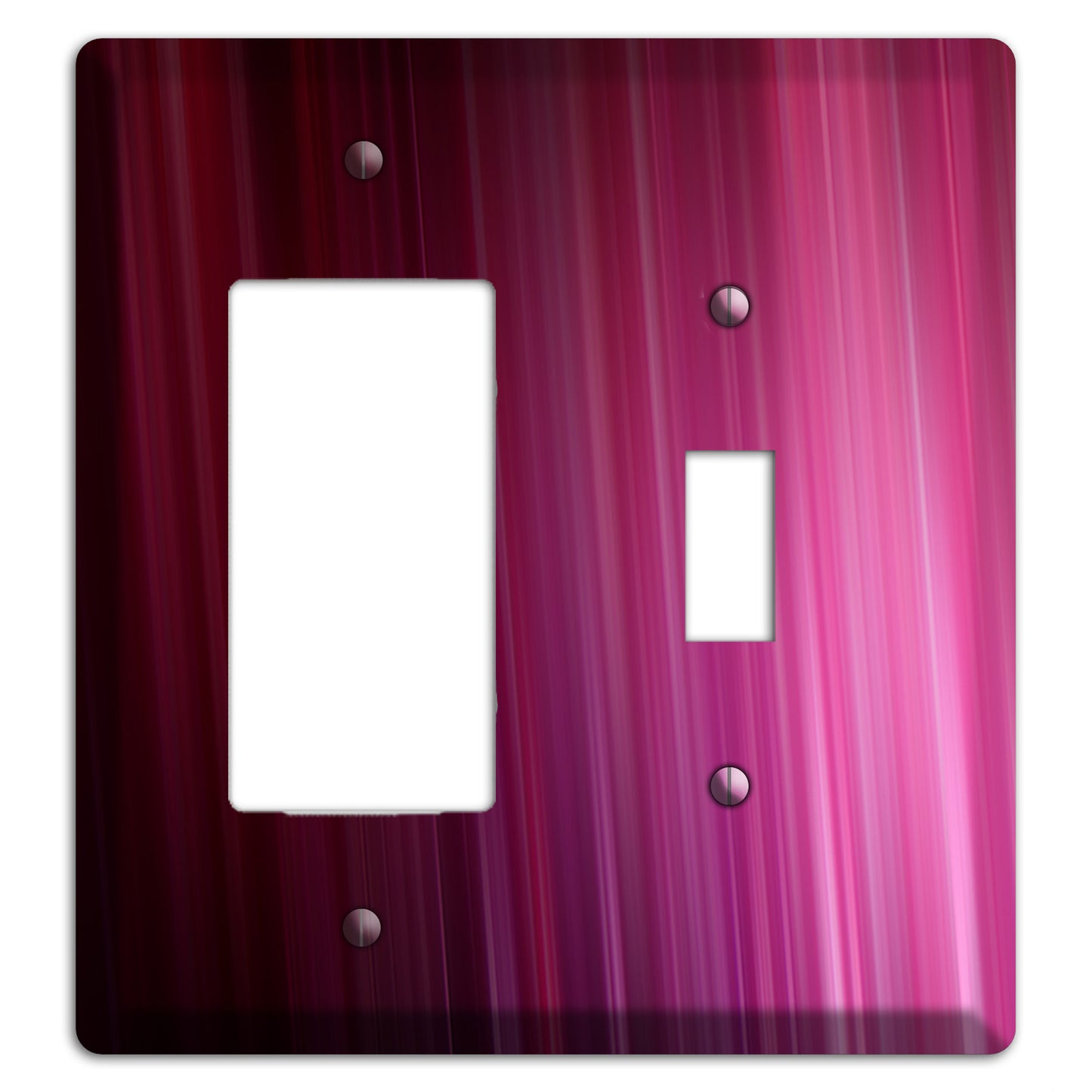 Fuschia Ray of Light Rocker / Toggle Wallplate