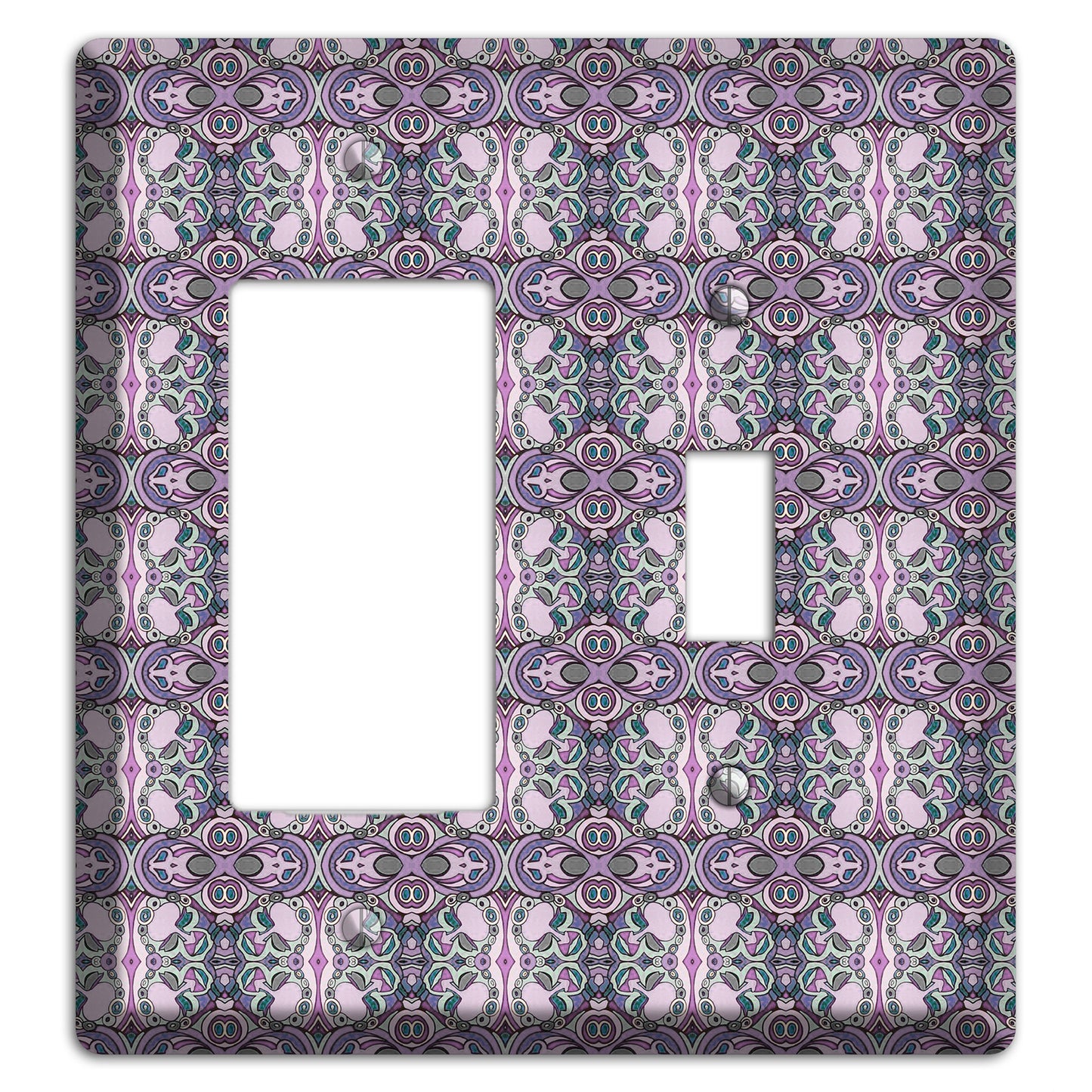 Pink Purple Sage Tapestry 2 Rocker / Toggle Wallplate