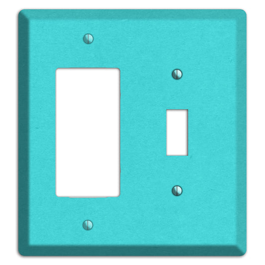 Turquoise Kraft Rocker / Toggle Wallplate