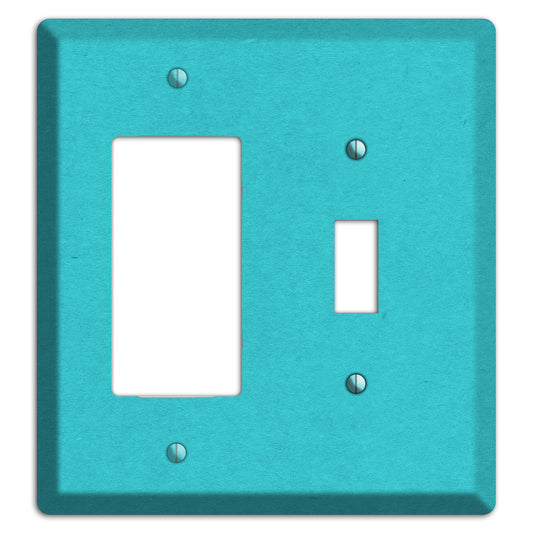 Medium Turquoise Kraft Rocker / Toggle Wallplate