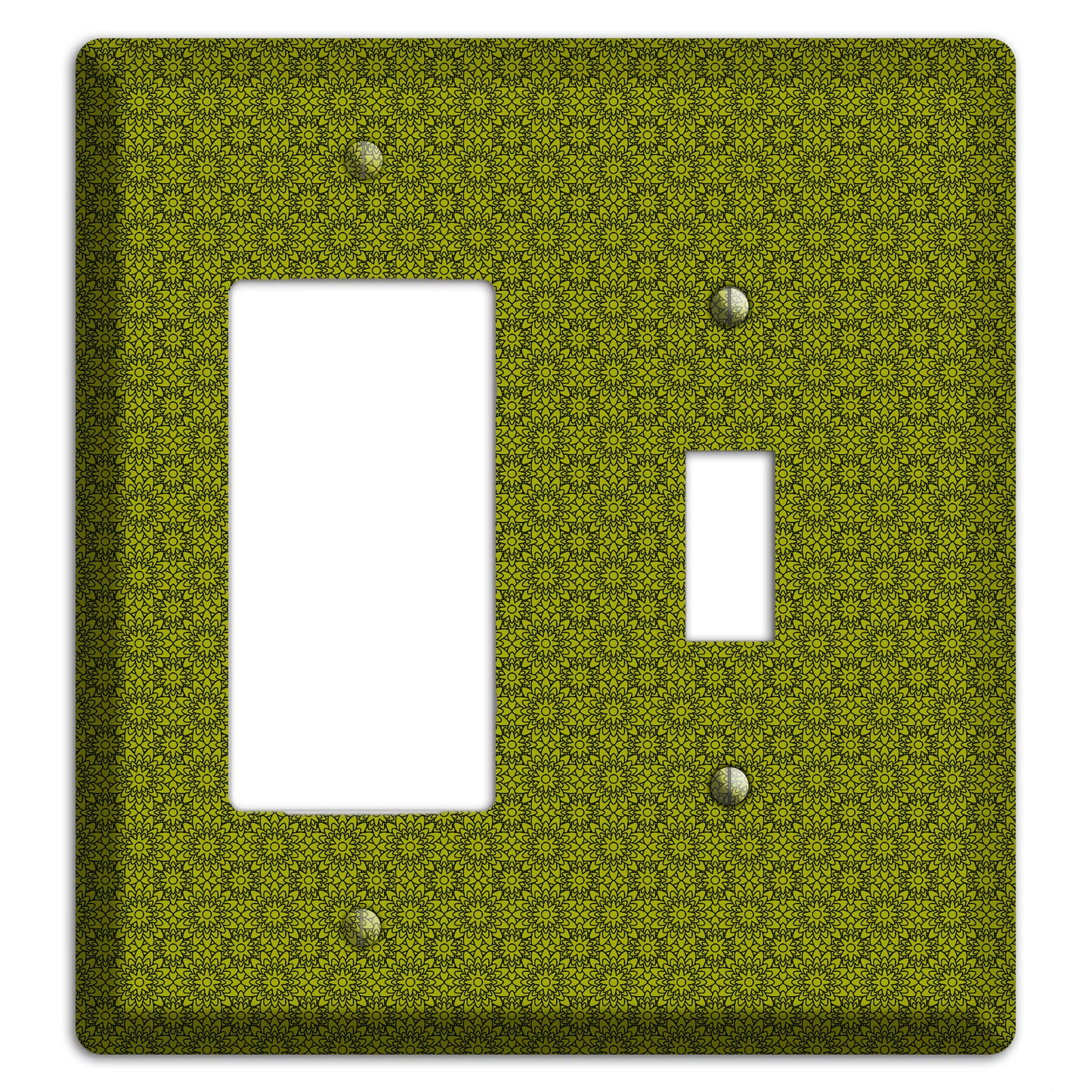 Multi Green Foulard Rocker / Toggle Wallplate