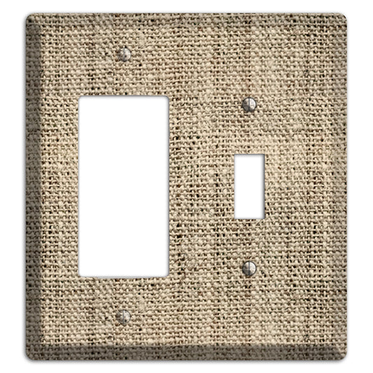 Hillary Burlap Rocker / Toggle Wallplate