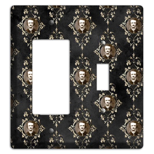 Edgar Allen Poe Self Portrait Rocker / Toggle Wallplate