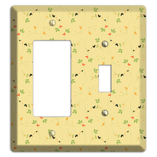 Tiny Yellow Flowers Rocker / Toggle Wallplate