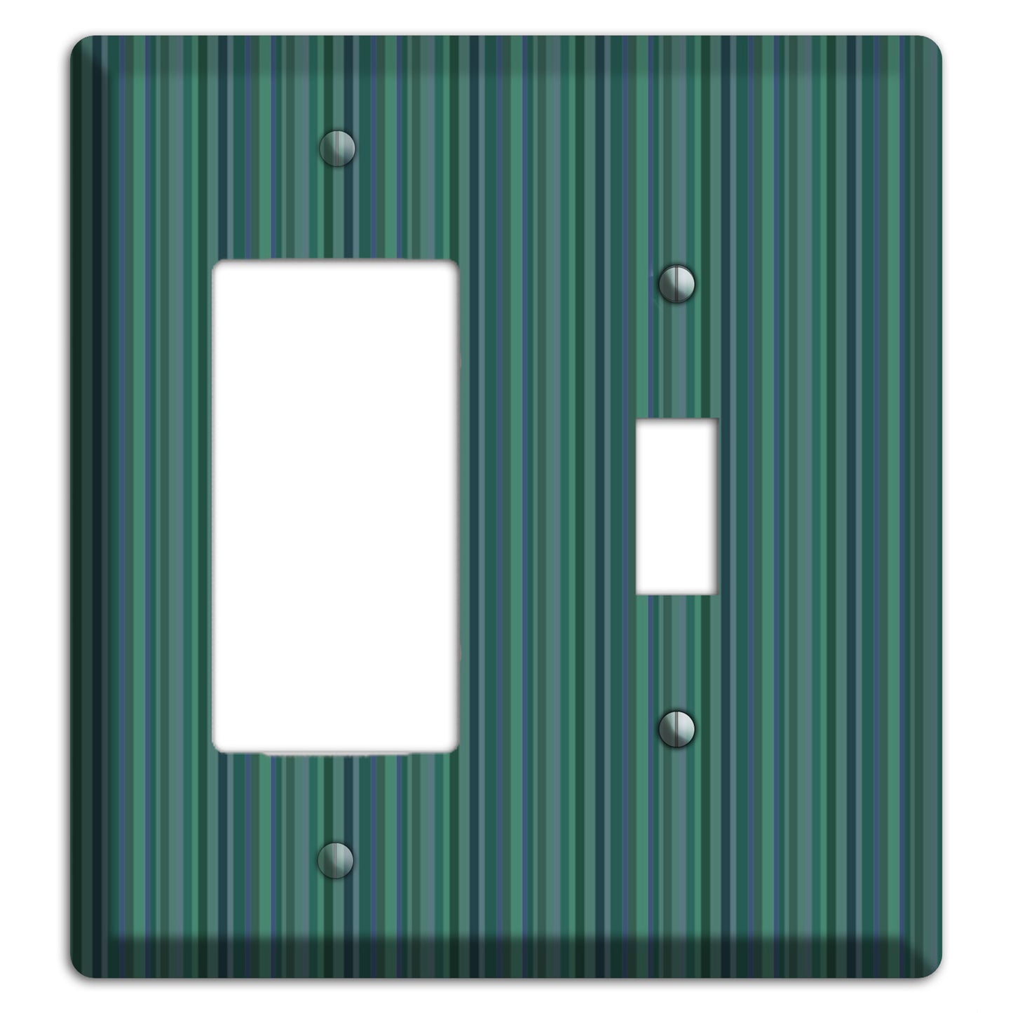 Multi Jade Vertical Stripes Rocker / Toggle Wallplate