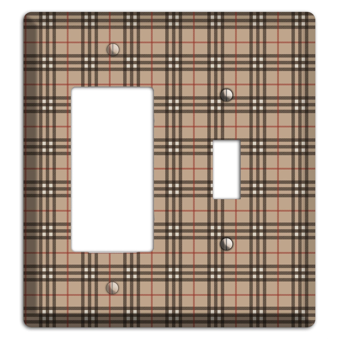 London Plaid Rocker / Toggle Wallplate