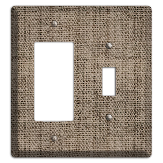 Sand Dune Burlap Rocker / Toggle Wallplate