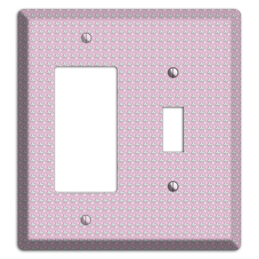 Pink with Butterflies Rocker / Toggle Wallplate