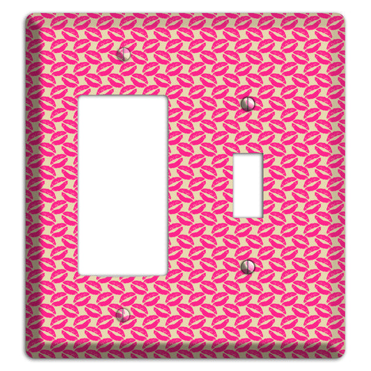 Pink Kisses Rocker / Toggle Wallplate