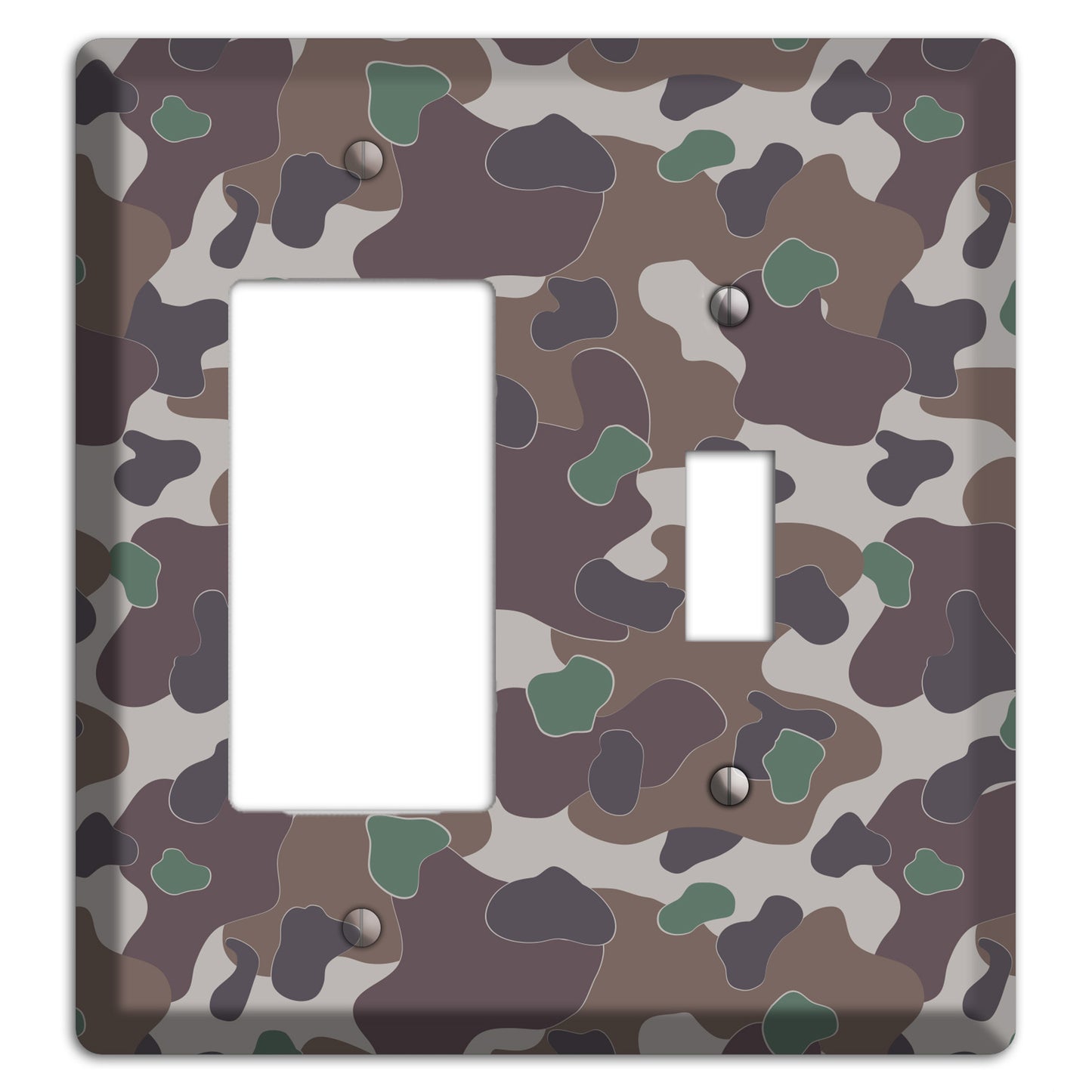 Dark Brown Camo Rocker / Toggle Wallplate