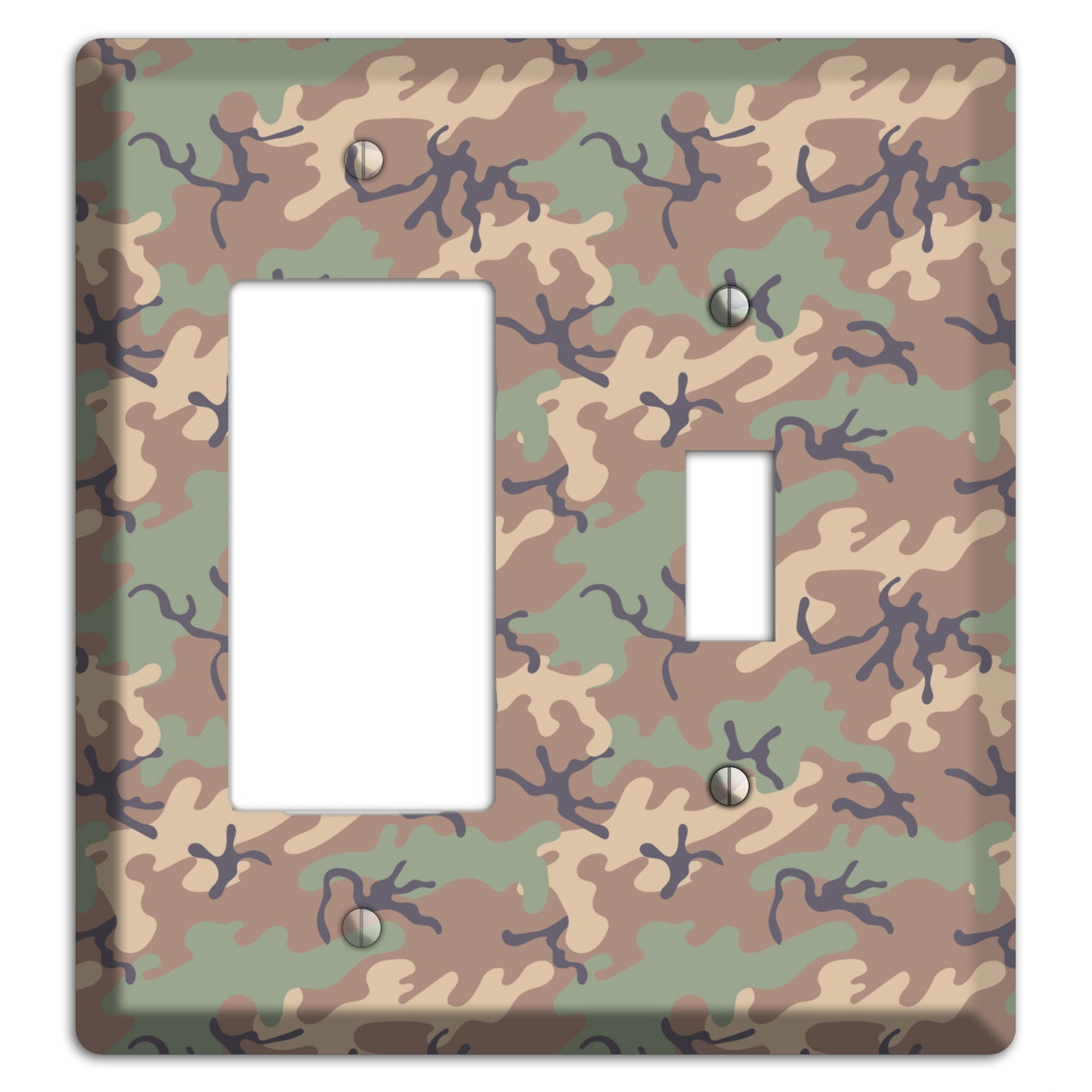 Jungle 1968 Camo Rocker / Toggle Wallplate